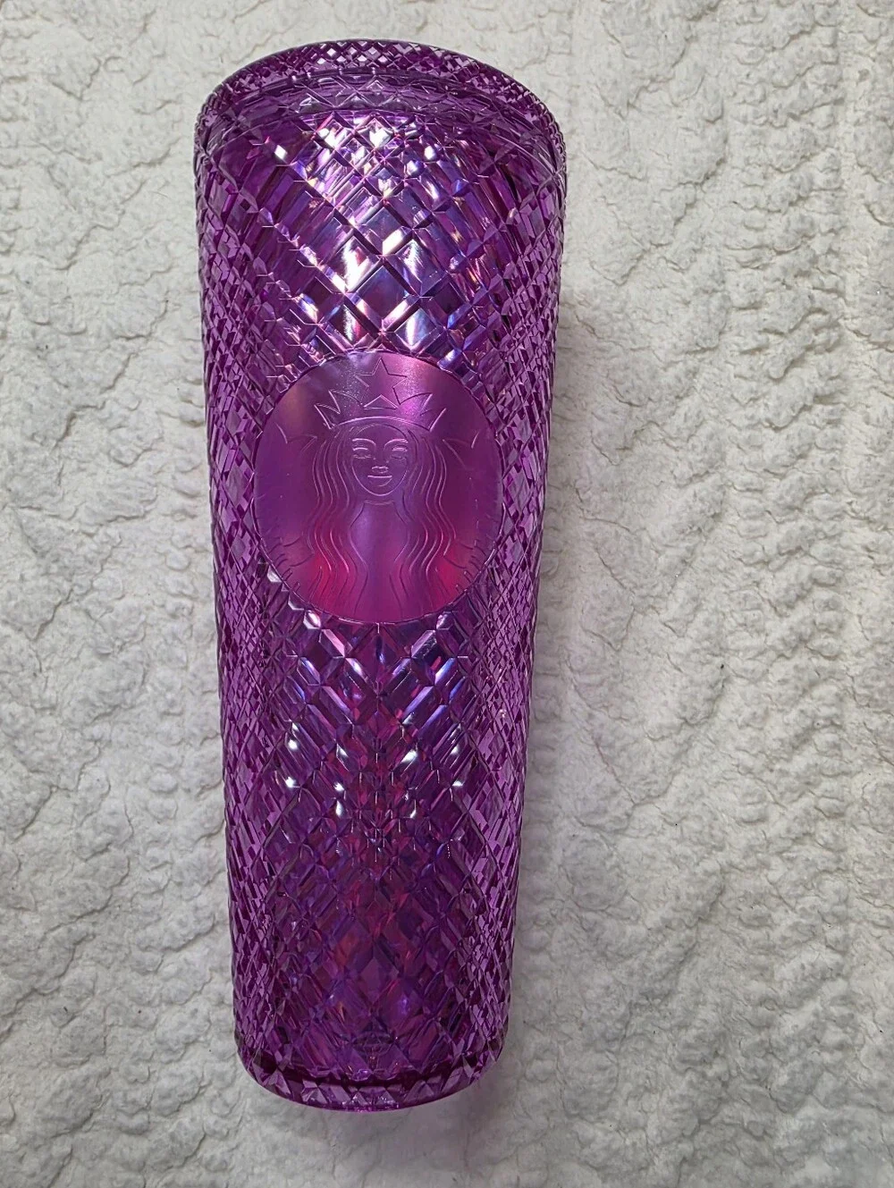 Starbucks Purple Jeweled Faceted Tumbler 24 oz Cold Cup